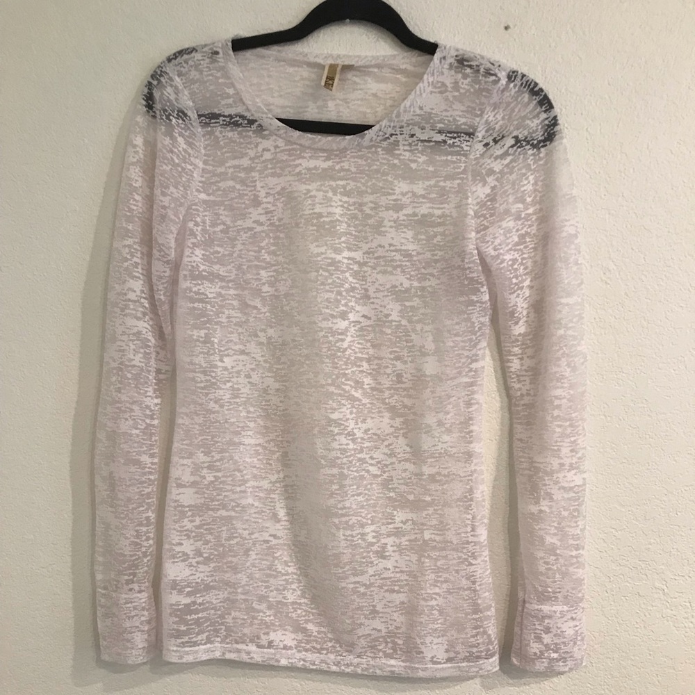Woman’s Long Sleeve Sheer Top